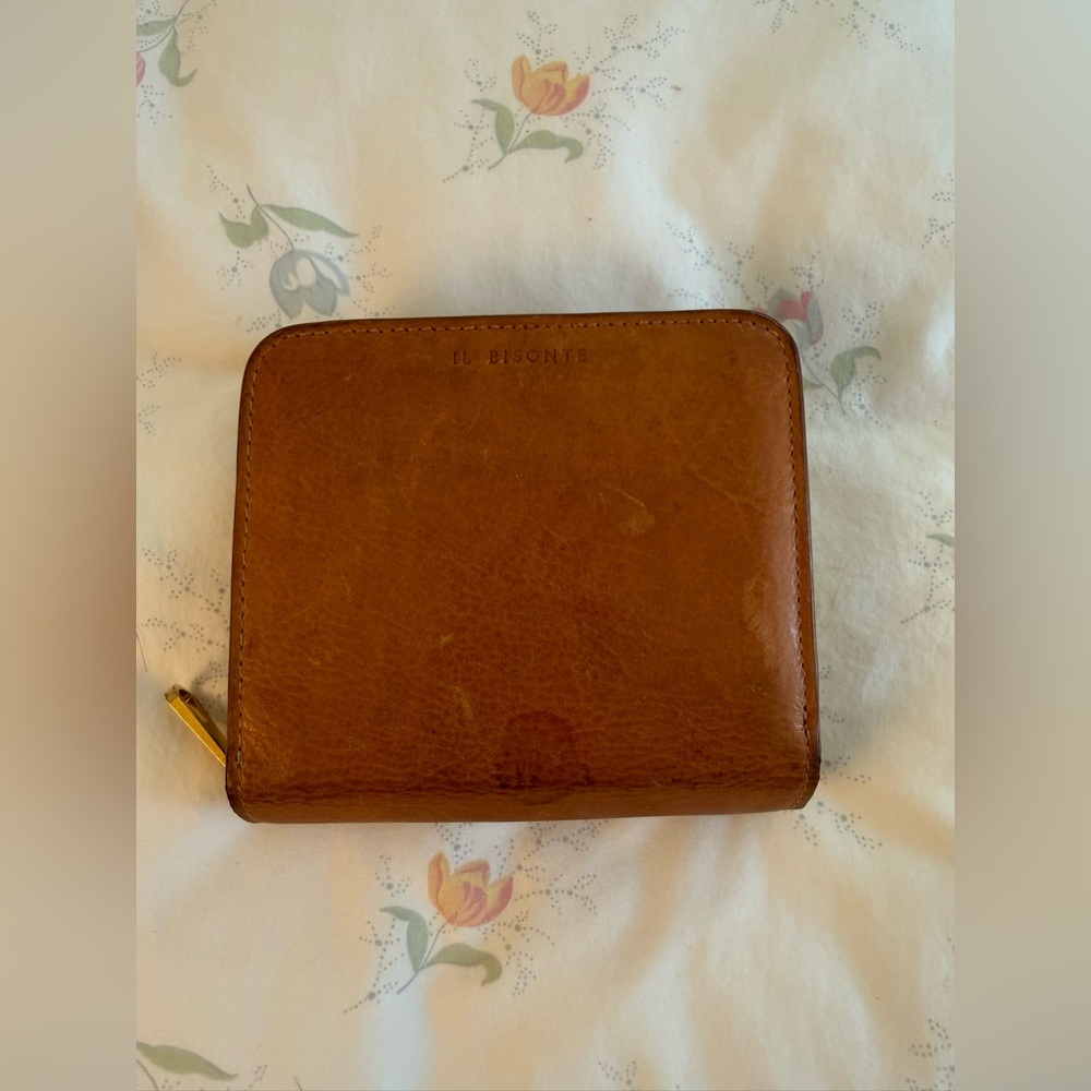 Il Bisonte Brown Leather Zip Wallet